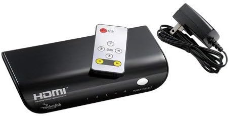 Rocketfish 1080p 4-Портен HDMI Switch-Switcher w/Далечинскиот