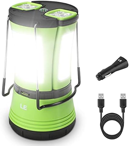 Пакет – 2 Предмети: LE LED Кампување Фенер Батерија, 600LM, Монтажни Светло & ЛЕ LED Тактички Светилка со Висока Lumens,
