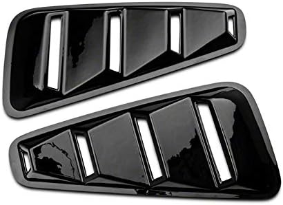 SpeedForm Квартал Прозорец Louver во Сјајна Црна Компатибилен со Ford Mustang Купе 2010-2014