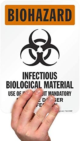 SmartSign - S-6668-ЕУ-10 Biohazard - Инфективни Биолошки Материјал Label | 7 x 10 Ламинат Винил