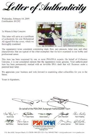 Мухамед Али Autographed Првиот Ден Покритие Гроздобер PSA/ДНК I01292 - Бокс Намали Потписи