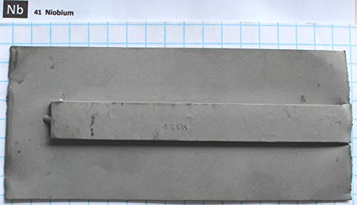 259 Грам 9.12 Оз 99.9% Niobium Columbium Метален Лист 1mm/2mm - Чиста Елемент 41 Примерок