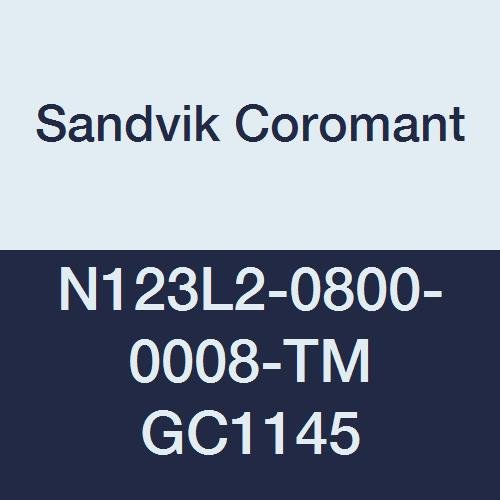 Sandvik Coromant CoroCut 2-Edge Карбид Вртење Insert, 123, ТМ Chipbreaker, GC1145 Одделение, Мулти-Слој на Кожата, N123L2-0800-0008-ТМ,