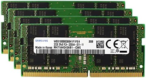Фабриката Вистински Оригинални 128GB (4x32GB) Компатибилен за Lenovo ThinkPad DDR4 3200MHz PC4-25600 SODIMM 2Rx8 CL22 1.2