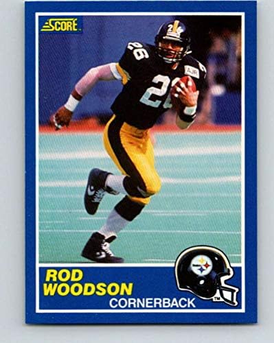 1989 Резултат Фудбал 78 Род Woodson РК Дебитант Картичка Питсбург Steelers Службен МАК Трговски Картичка Од Премиерата