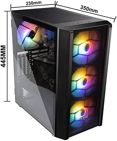 Игри PC Случај Компјутер Случаи со 6 персонални КОМПЈУТЕРИ RGB Фанови Средината Кула Отворете Компјутер Кула Случај ATX