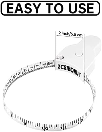 Лента Мерка Тело Мерење Лента 60inch (150cm), Заклучување со Pin & Притисни Копче се Повлече,Ергономски Пренослив Дизајн,Издржлива